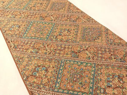 平和屋着物●西陣　川島織物　六通柄　本袋帯　吉祥花文　正絹　逸品　CABN3035vp
