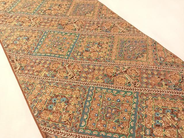 平和屋着物●西陣　川島織物　六通柄　本袋帯　吉祥花文　正絹　逸品　CABN3035vp