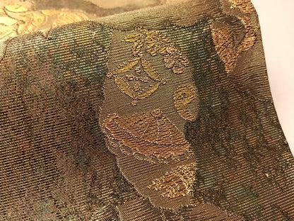 平和屋着物●染色作家　草野一騎　六通柄袋帯　宝尽くし舞葉文　金糸　引箔　正絹　逸品　CABN3050vp