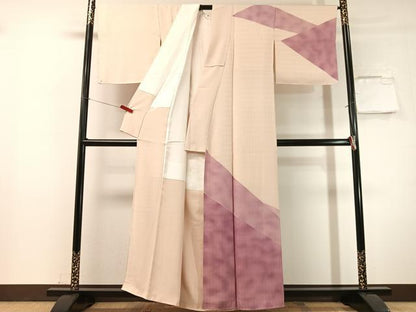 平和屋着物●訪問着　切嵌文様　暈し染め　正絹　逸品　未使用　CABN3063vp