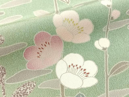 平和屋着物●訪問着　友禅　作家物　鴛鴦花文　暈し染め　正絹　逸品　CABN3064vp