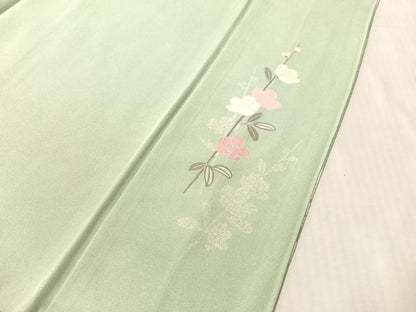 平和屋着物●訪問着　友禅　作家物　鴛鴦花文　暈し染め　正絹　逸品　CABN3064vp