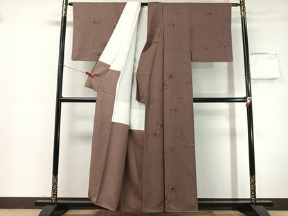 平和屋着物●上質なお召　彩天目織　玩具文　正絹　逸品　未使用　CABN3065vp