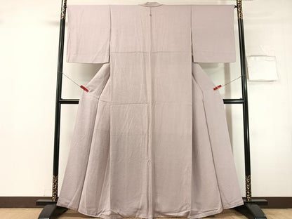 平和屋着物●上質な色無地　草花地紋　紅藤色　正絹　逸品　CABN3078vp
