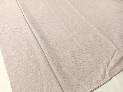 平和屋着物●上質な色無地　草花地紋　紅藤色　正絹　逸品　CABN3078vp