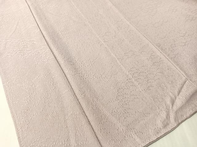 平和屋着物●上質な色無地　草花地紋　紅藤色　正絹　逸品　CABN3078vp