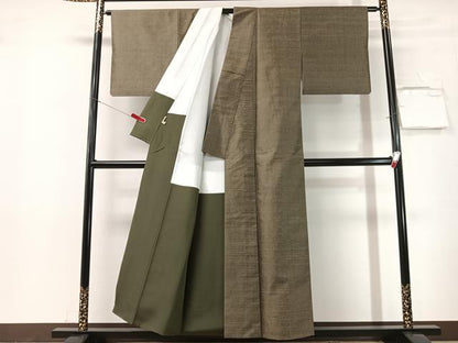 平和屋着物●上質な紬　霞文　ますいわ屋扱い　正絹　逸品　CABN3082vp
