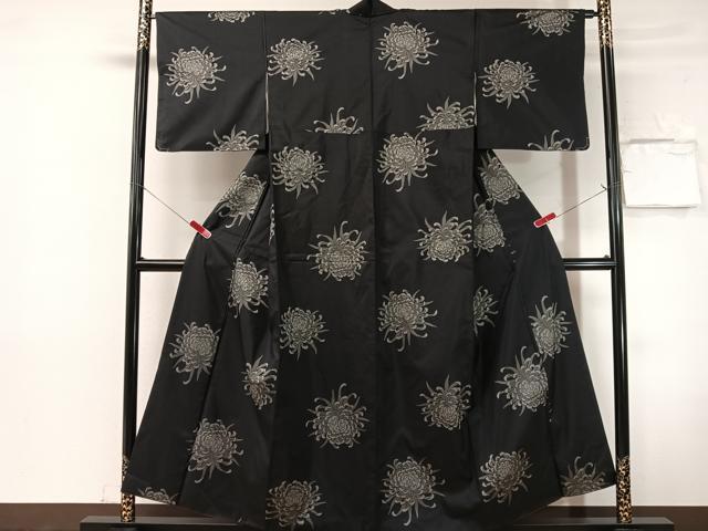 平和屋着物●本場縞大島紬　乱菊　正絹　逸品　CABN3117vp