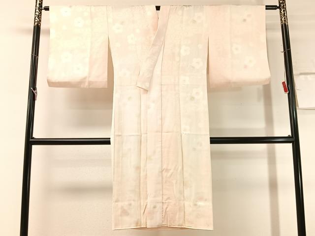 平和屋着物●長襦袢　無双仕立て　流水梅地紋　暈し染め　正絹　逸品　CABN3129vp