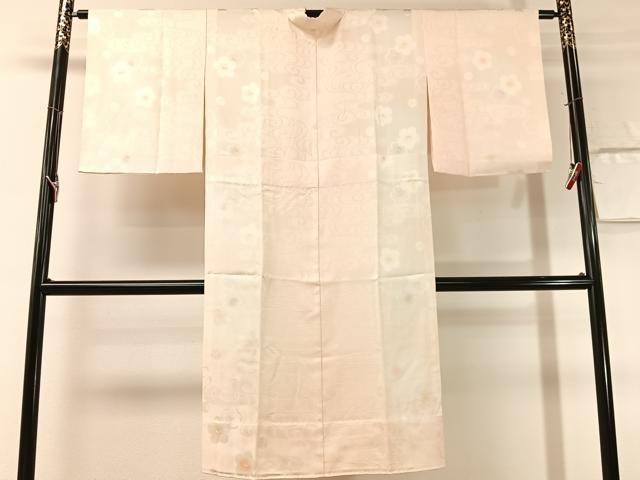 平和屋着物●長襦袢　無双仕立て　流水梅地紋　暈し染め　正絹　逸品　CABN3129vp