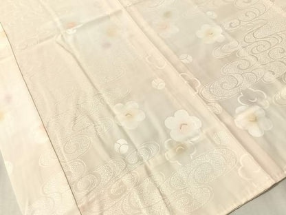 平和屋着物●長襦袢　無双仕立て　流水梅地紋　暈し染め　正絹　逸品　CABN3129vp