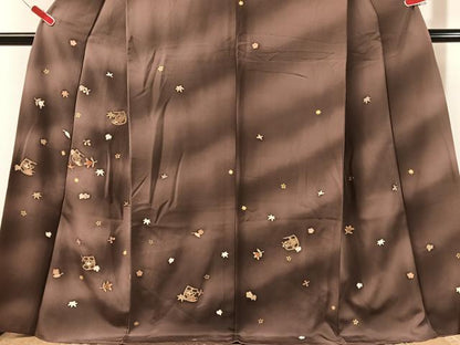 平和屋着物●訪問着　駒刺繍　花篭文　暈し染め　金彩　ロング丈　正絹　逸品　CABN3133vp