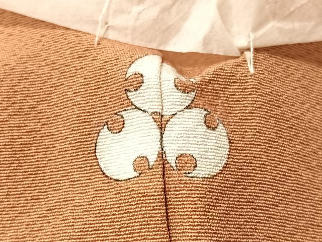 平和屋着物●上質な色無地　作家物　江戸茶色　正絹　逸品　未使用　CABN3137vp