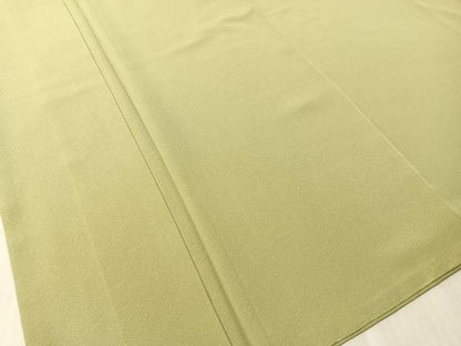 平和屋着物●上質な色無地　柳茶色　正絹　逸品　CABN3148vp