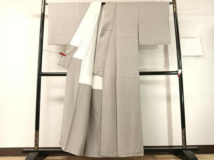 平和屋着物●上質な色無地　紋意匠　潤色　正絹　逸品　CABN3149vp