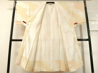 平和屋着物●長襦袢　袷　道長花菱地紋　暈し染め　さが美扱い　正絹　逸品　CABN3151vp