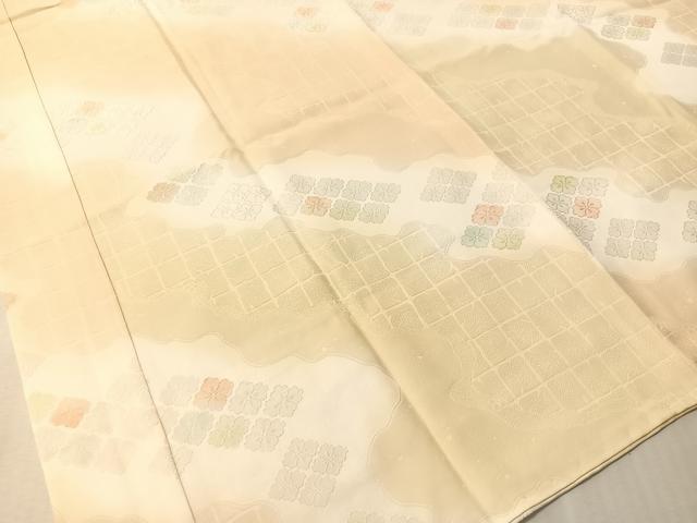 平和屋着物●長襦袢　袷　道長花菱地紋　暈し染め　さが美扱い　正絹　逸品　CABN3151vp