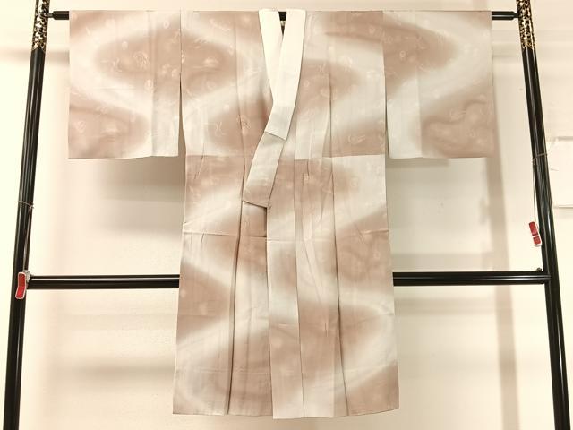 平和屋着物●長襦袢　無双仕立て　大仏　天女　富士山　暈し染め　正絹　逸品　CABN3153vp