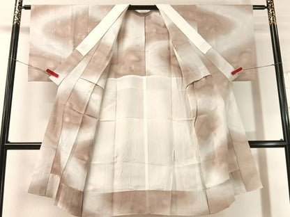平和屋着物●長襦袢　無双仕立て　大仏　天女　富士山　暈し染め　正絹　逸品　CABN3153vp