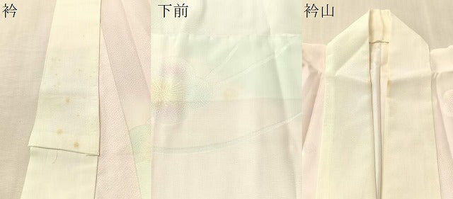 平和屋着物●長襦袢　袷　梅地紋　暈し染め　正絹　逸品　CABN3154vp