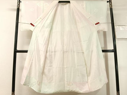 平和屋着物●長襦袢　袷　梅地紋　暈し染め　正絹　逸品　CABN3154vp