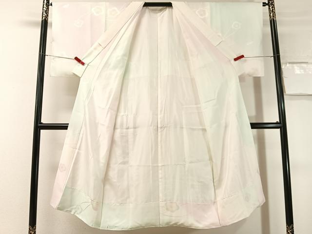 平和屋着物●長襦袢　袷　梅地紋　暈し染め　正絹　逸品　CABN3154vp