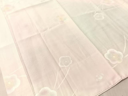 平和屋着物●長襦袢　袷　梅地紋　暈し染め　正絹　逸品　CABN3154vp