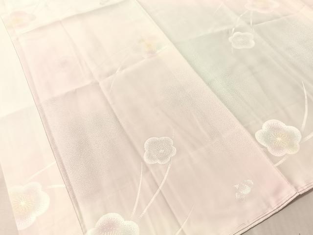 平和屋着物●長襦袢　袷　梅地紋　暈し染め　正絹　逸品　CABN3154vp