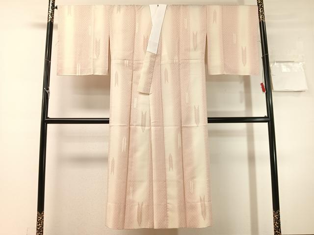 平和屋着物●長襦袢　無双仕立て　矢羽根　千鳥格子　洗える着物　未使用　CABN3156vp