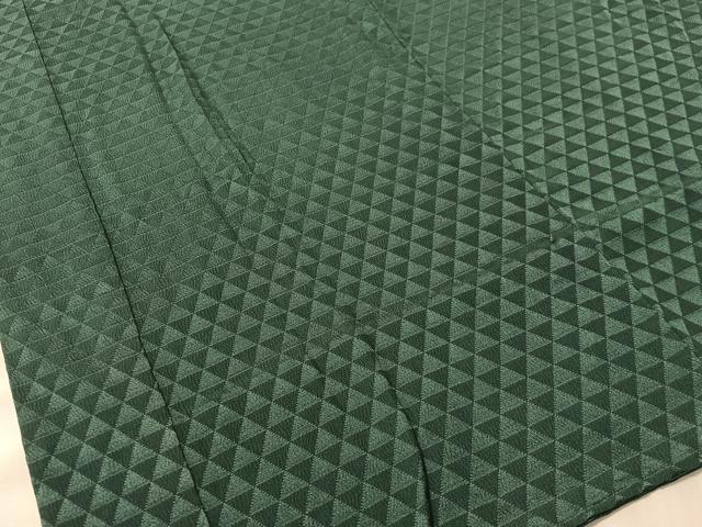 平和屋着物●長襦袢　無双仕立て　鱗地紋b　高麗納戸色　半衿刺繍　正絹　逸品　CABN3162vp