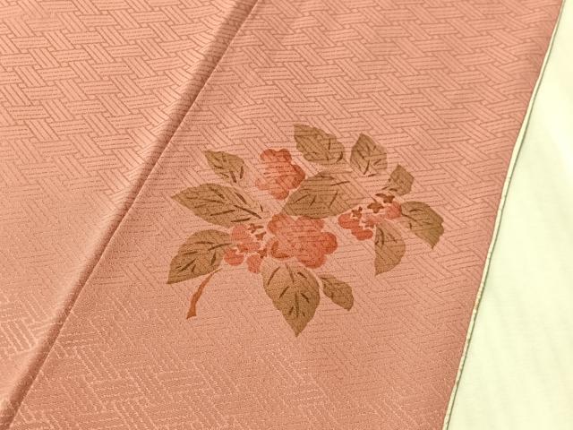 平和屋着物●訪問着　雪輪御所車花文　暈し染め　金彩　正絹　逸品　CABN3168vp