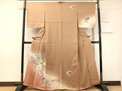 平和屋着物●訪問着　地紙鳳凰花文　暈し染め　金彩　正絹　逸品　未使用　CABN3170vp