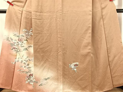 平和屋着物●訪問着　地紙鳳凰花文　暈し染め　金彩　正絹　逸品　未使用　CABN3170vp