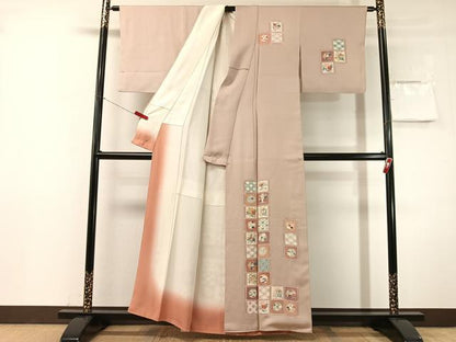 平和屋着物●訪問着　天井花文　正絹　逸品　CABN3171vp