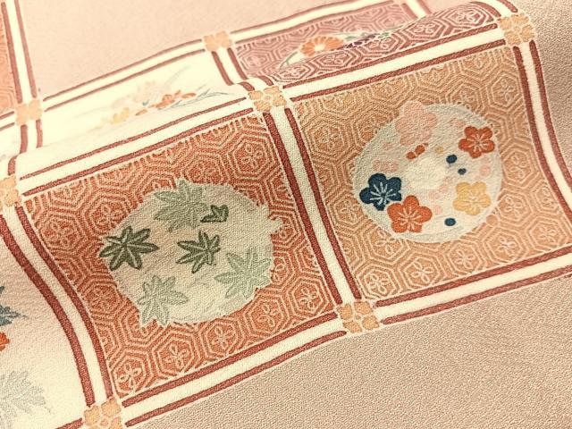 平和屋着物●訪問着　天井花文　正絹　逸品　CABN3171vp