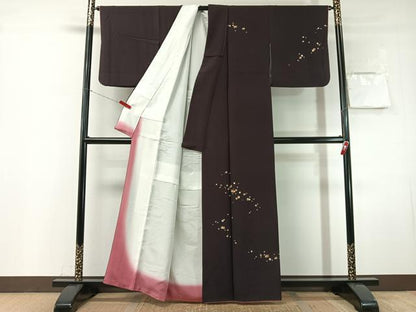 平和屋着物●訪問着　刺繍　箔散らし　金彩　正絹　逸品　CABN3173vp