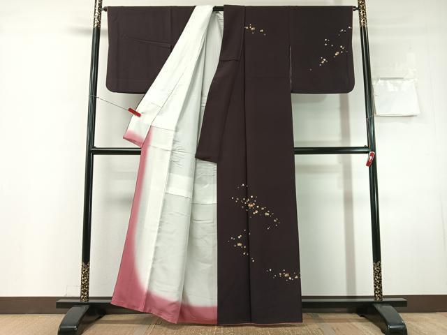 平和屋着物●訪問着　刺繍　箔散らし　金彩　正絹　逸品　CABN3173vp