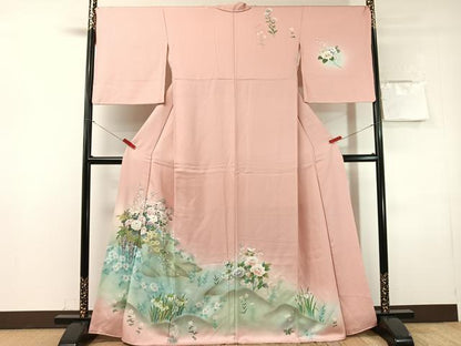 平和屋着物●訪問着　花篭文　暈し染め　金彩　正絹　逸品　CABN3175vp
