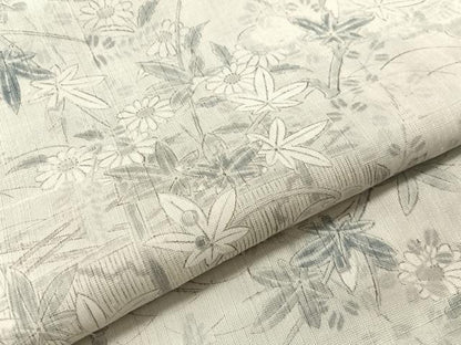 平和屋着物●上質な小紋　紬地　草花文　正絹　逸品　CABN3178vp