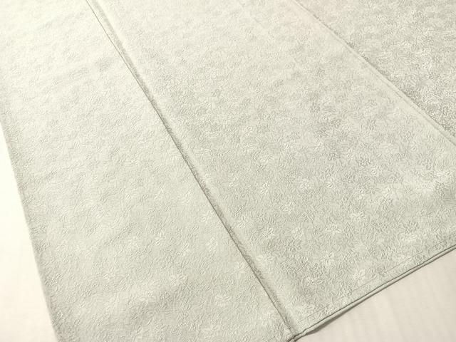 平和屋着物●上質な色無地　草花地紋　藍白色　正絹　逸品　未使用　CABN3181vp