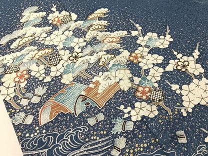 平和屋着物●豪華色留袖　御所解文　金彩　正絹　逸品　CABN3185vp