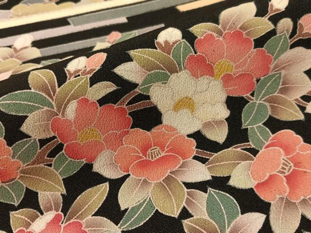 平和屋着物●豪華黒留袖　友禅　作家物　松竹梅鳥文　正絹　逸品　CABN3186vp
