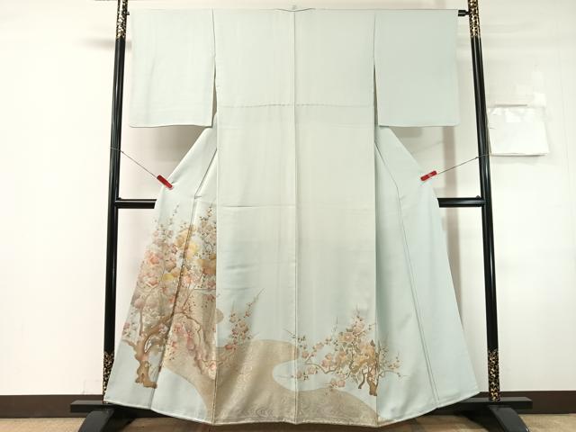 平和屋着物●豪華色留袖　流水枝花文　金銀彩　正絹　逸品　CABN3188vp