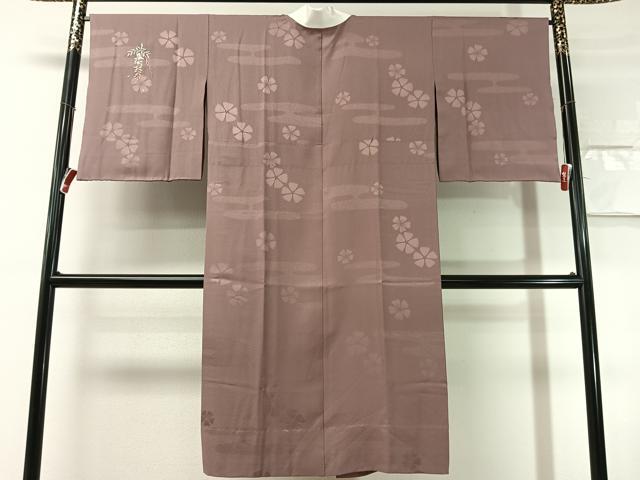 平和屋着物●長襦袢　無双仕立て　刺繍　藤花房　撫子地紋　やまと誂製　正絹　逸品　CABN3190vp