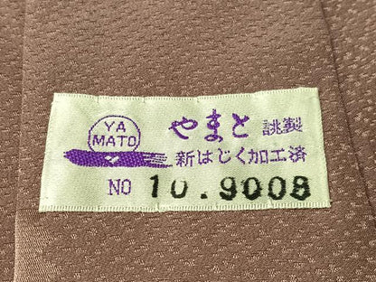 平和屋着物●長襦袢　無双仕立て　刺繍　藤花房　撫子地紋　やまと誂製　正絹　逸品　CABN3190vp