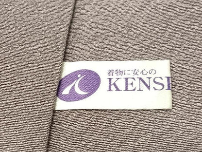 平和屋着物●本草木染作家　圓啓　色無地　葡萄鼠色　健勝苑扱い　正絹　逸品　CABN3191vp