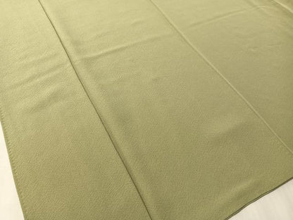 平和屋着物●本草木染作家　圓啓　色無地　鶸茶色　正絹　逸品　CABN3195vp