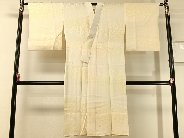 平和屋着物●長襦袢　無双仕立て　枝葉地紋　暈し染め　正絹　逸品　CABN3197vp