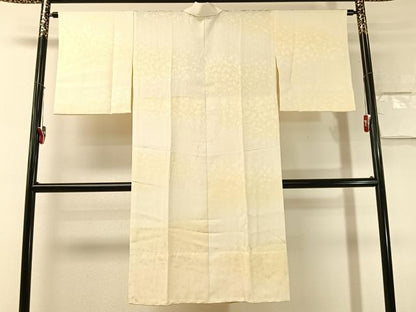 平和屋着物●長襦袢　無双仕立て　枝葉地紋　暈し染め　正絹　逸品　CABN3197vp