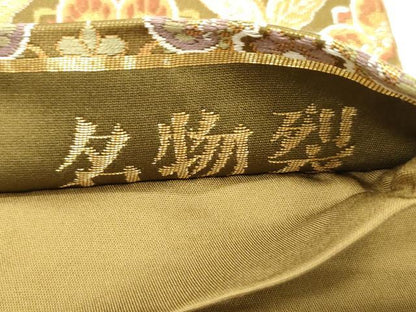 平和屋着物●六通柄袋帯　名物裂　金糸　正絹　逸品　CABN3625dy